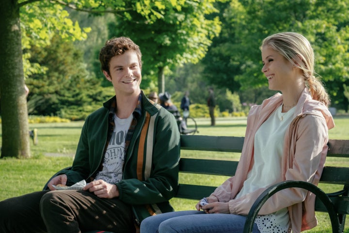 Jack Quaid and Erin Moriarty in "The Boys." 