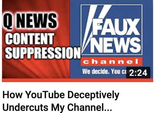 Conspiracy theorists are angry that recommendations for Fox News segments are appearing on their YouTube