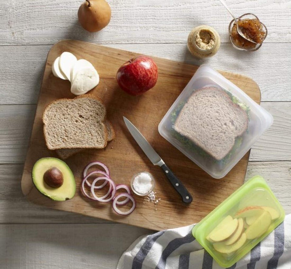 An alternative to Ziploc bags to store sandwiches and snacks.