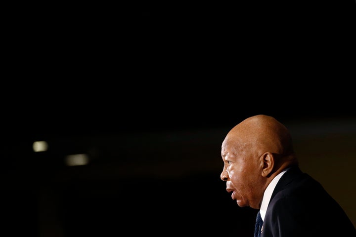 Rep. Elijah Cummings (D-Md.) speaks during a luncheon at the National Press Club on Aug. 7.