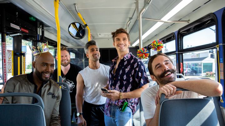 Jonathan with the rest of the Queer Eye team