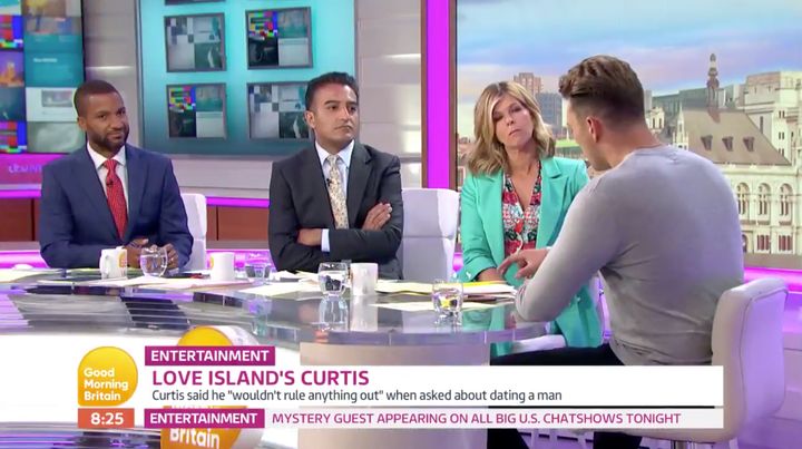 Adil Ray and Kate Garraway pressed Curtis on his sexuality