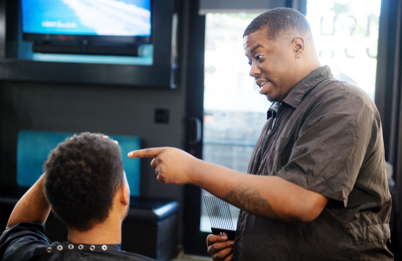 Reflecting on his experience in the workshop, "Bud the Barber" says he sees the value in learning to have tough conversations: "We need a positive push that will help us in the future."