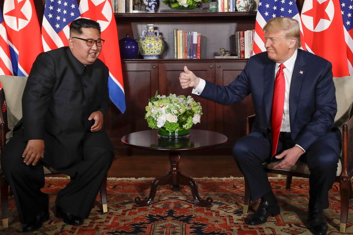 Trump and Kim Jong Un in 2018 