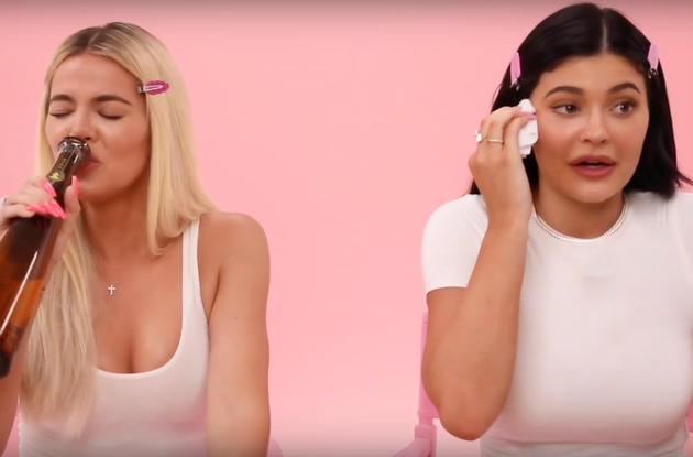 Kylie Jenner And Khloe Kardashian Get Drunk And Do Their Makeup Huffpost Kylie Jenner And Khloe Kardashian Get Drunk And Do Their Makeup Huffpost