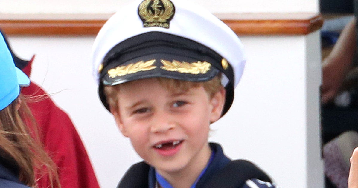 Toothless Prince George Grins In A Captain's Hat At The King's Cup ...