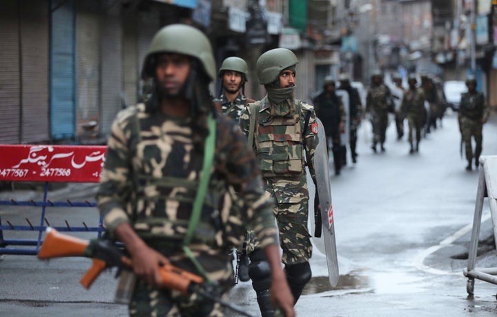 Soldiers in Srinagar