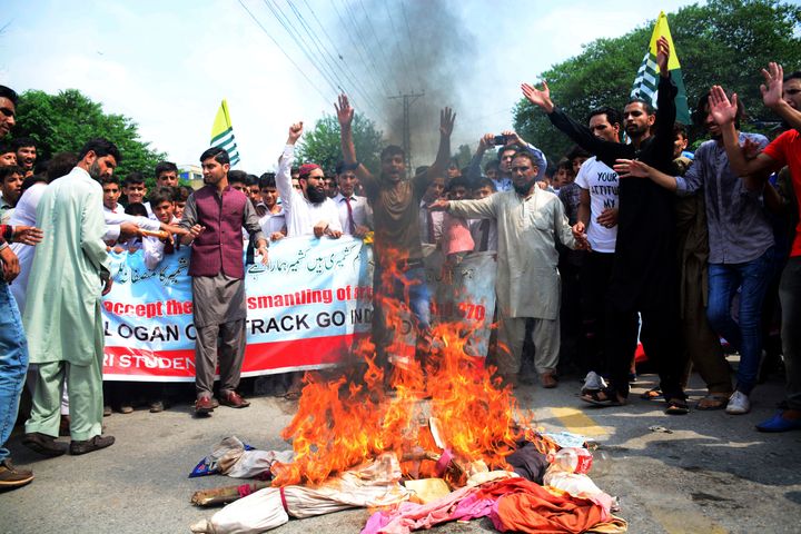 Protests in Muzaffarabad, the capital of Pakistani Kashmir