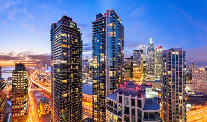 Condo towers in downtown Toronto. 