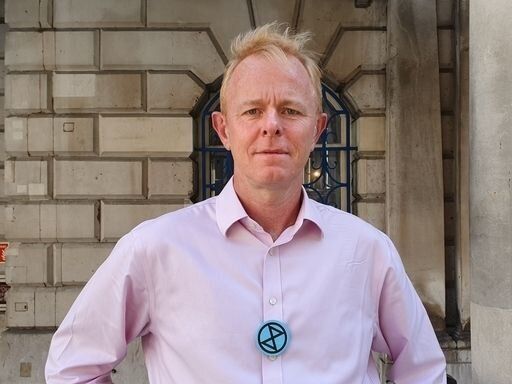 Andrew Medhurst, who gave up his job in financial services, outside the City of London magistrates court on August 9.