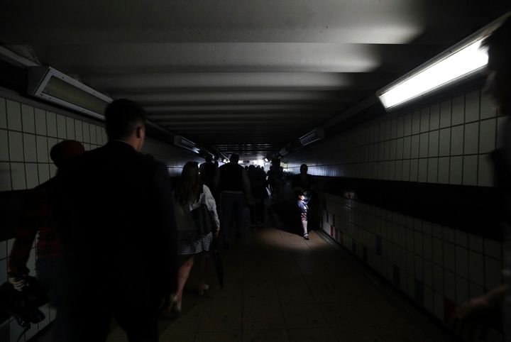 Commuters were affected by the power cut on Friday afternoon.