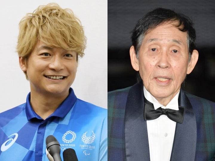 萩本欽一さん（右）、香取慎吾さん