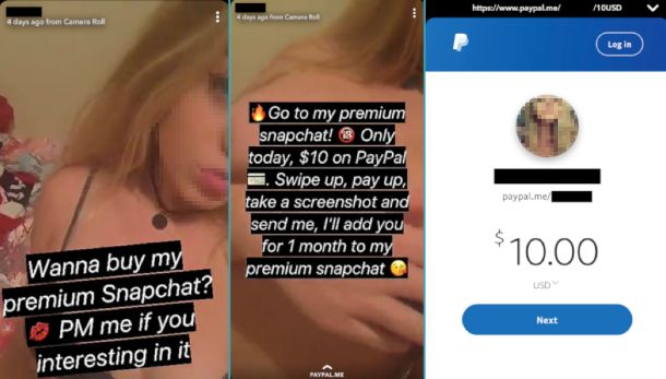 TikTok users are being directed to Snapchat, where they can be scammed into paying for content they'll never receive.