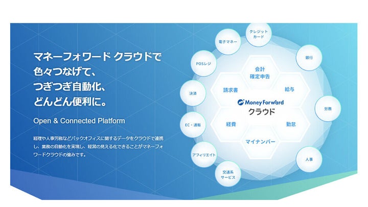 現在すでに、税理士事務所、会計事務所など、3000以上の士業と協業。『マネーフォワード クラウド』を通じて、中小企業のバックオフィス改革を支援する。