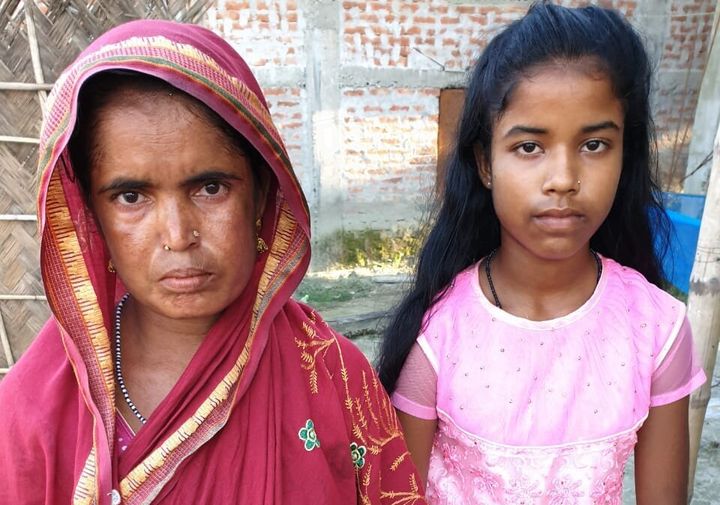 Amina began working as a farm hand and then at people’s houses in neighbouring villages, cleaning and washing utensils after her husband received a notice. She wonders how she will pay for her daughter Taslima's education. 