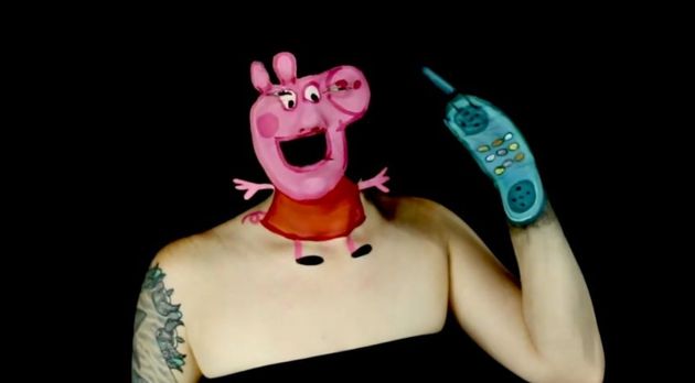 Peppa Pig Face Painting Tutorial Is Genius – But Also Slightly Terrifying