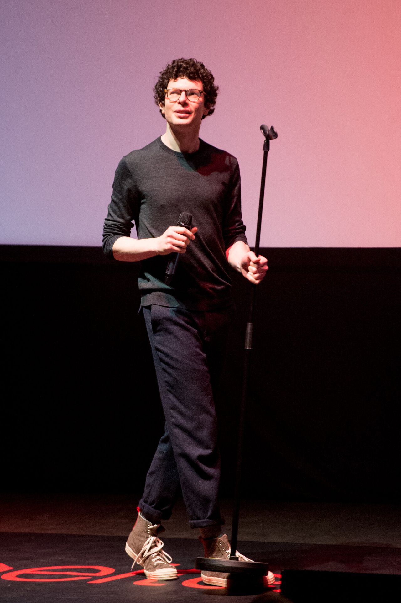 Simon performing at a Shelter charity event earlier this year