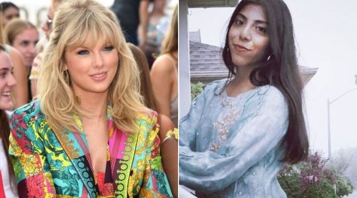 Taylor Swift, left, sent more than $6,000 to University of Waterloo student Ayesha Khurram, right, after Khurram posted that she was short for her tuition for this upcoming year. 