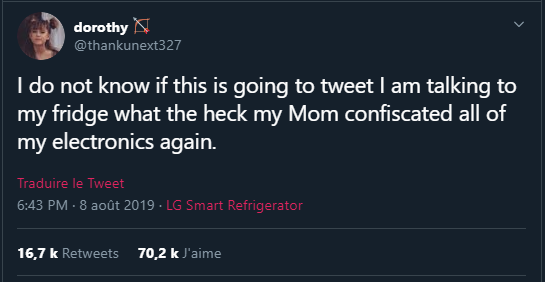 Privée de portable, cette ado tweete depuis son frigo