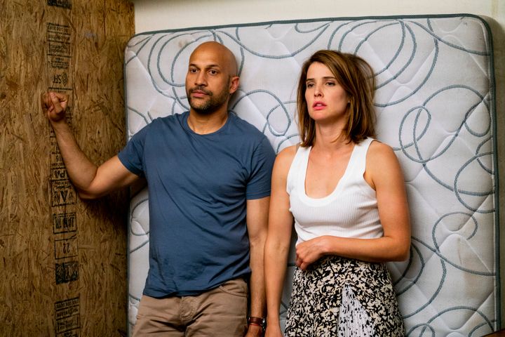 Keegan-Michael Key and Cobie Smulders in "Friends from College"