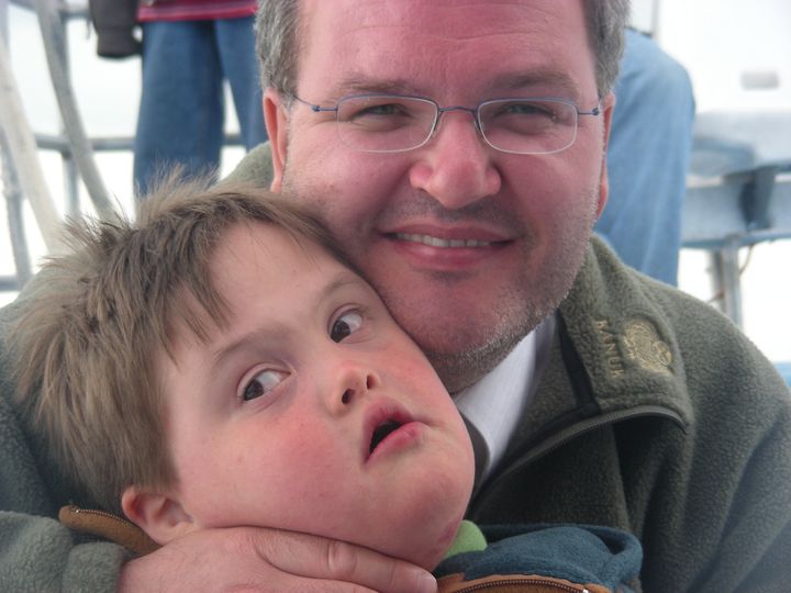 Sylvain Fortin et son fils Mathieu, qui vit avec la trisomie 21