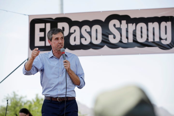 Former House Rep. Beto O'Rourke (D-Texas) speaks at an event.