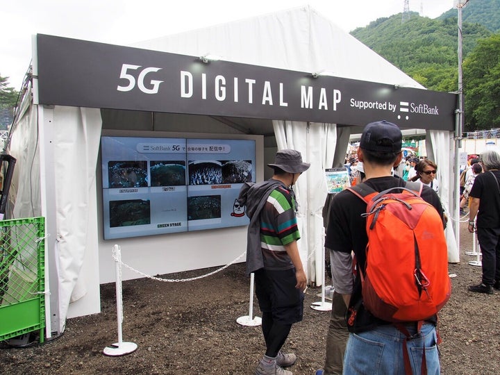 ▲ソフトバンクが「FUJI ROCK FESTIVAL '19」で実施した5Gのプレサービスより。日本では2020年の商用サービス開始を控え、5Gに関する関心が急速に高まっている