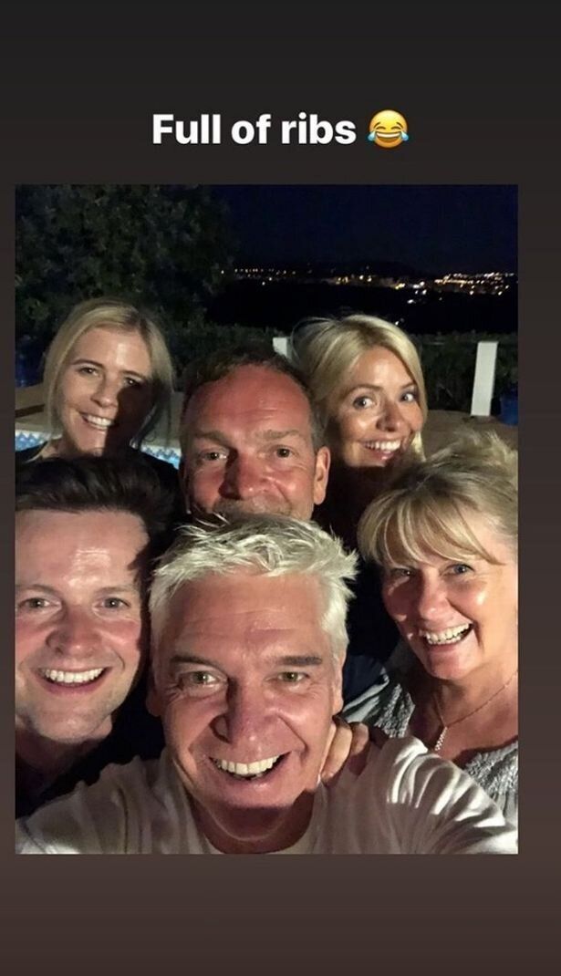 Phillip Schofield posted this picture of the gang's holiday on Instagram