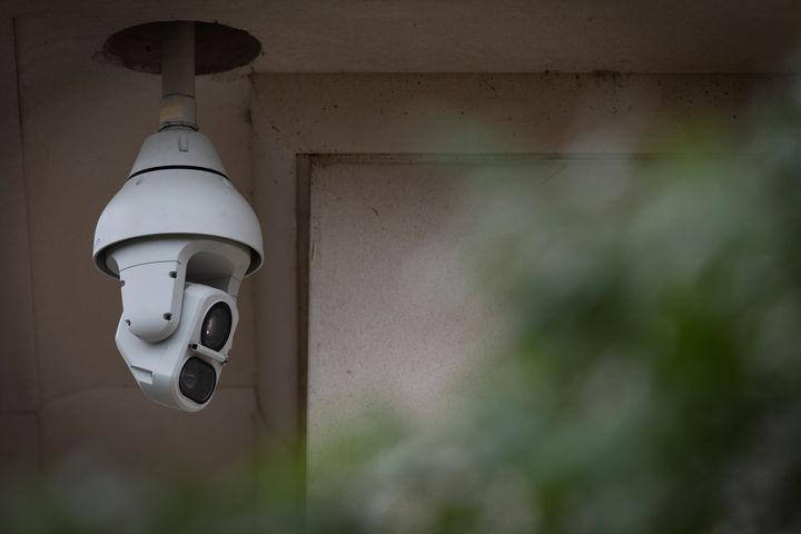  CCTV camera in Pancras Square near Kings Cross Station.
