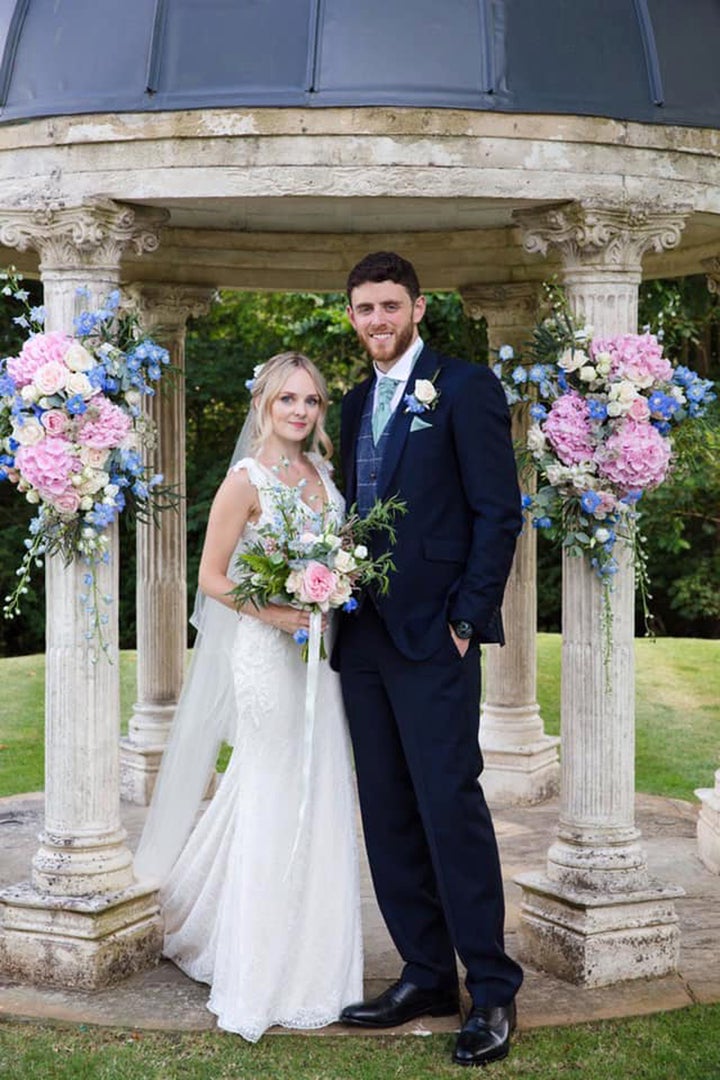 Andrew and wife Lissie on their wedding day 