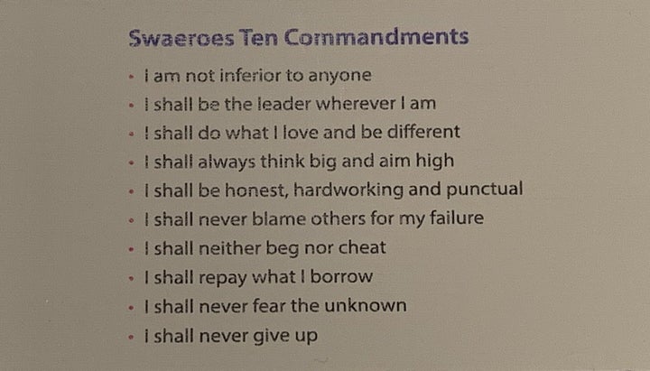 The 10 commandments can be found on cards, on bulletin boards, and printed in magazines, among other places.