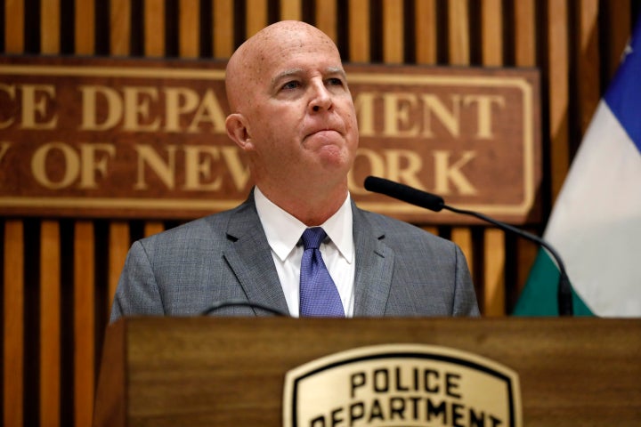 NYPD Commissioner James O’Neill announcing his decision to fire Daniel Pantaleo.