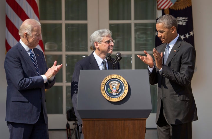 The GOP Senate's refusal to even consider Merrick Garland, center, Obama's 2016 nominee to the Supreme Court, was a wake-up call for many liberals about the courts' importance.