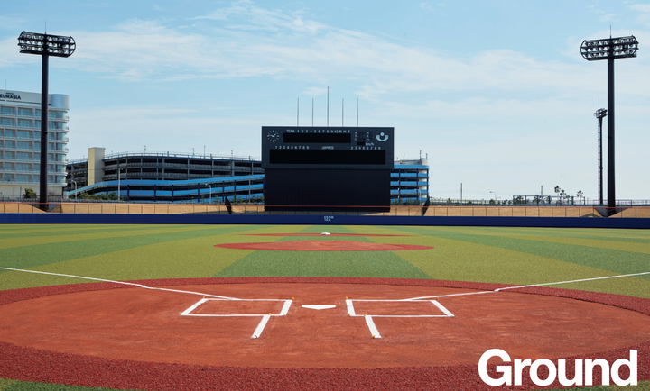 浦安市運動公園野球場。2018年にはプロ野球のイースタンリーグ（二軍戦）を開催した実績もある球場だ。