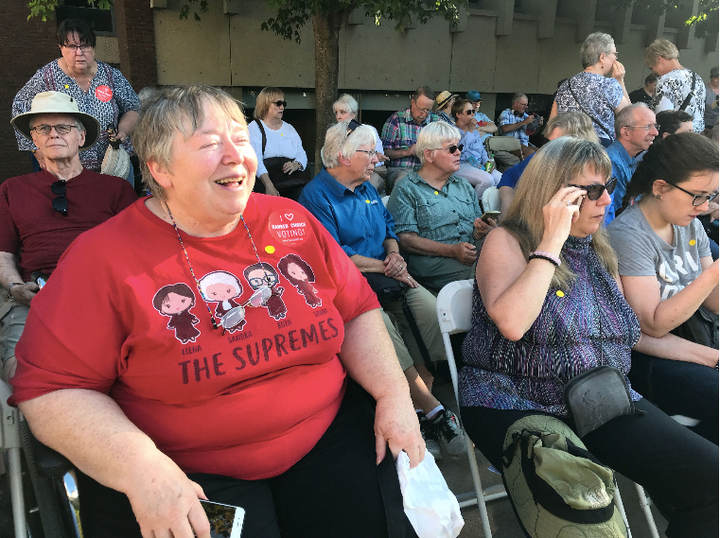 "I honestly feel that Elizabeth Warren is the president that we need now," said Nancy Docken of St. Paul at the candidate's r