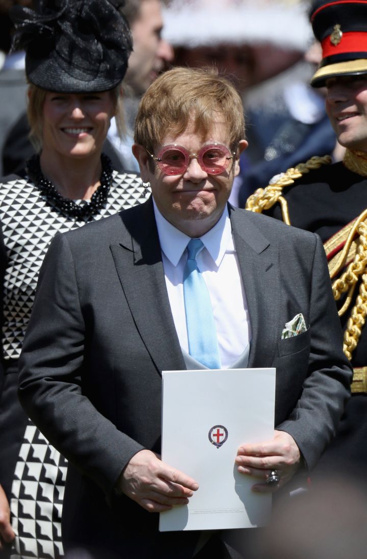 Sir Elton was a guest at Harry and Meghan's wedding in 2018.