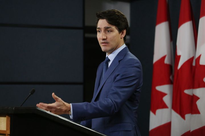 Canada's Prime Minister Justin Trudeau attends a news conference March 7, 2019 in Ottawa to address the emerging SNC-Lavalin scandal.