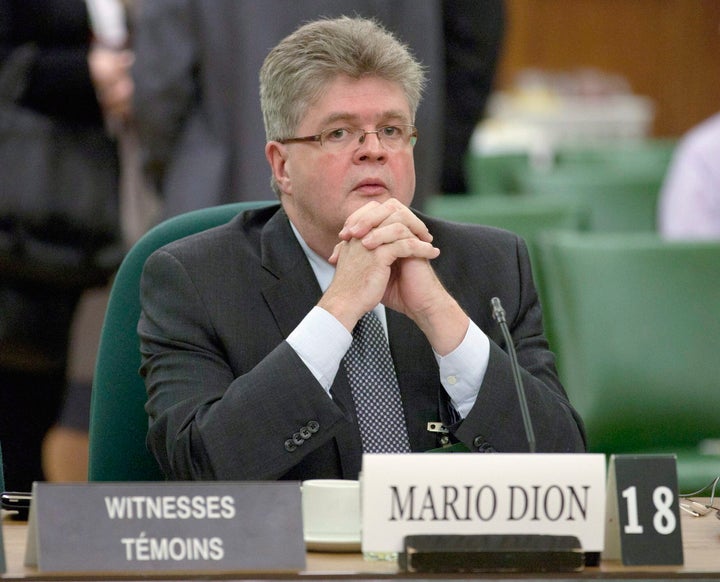 Mario Dion waits to appear before the Commons estimates committee on Parliament Hill in Ottawa on Dec. 13, 2011.