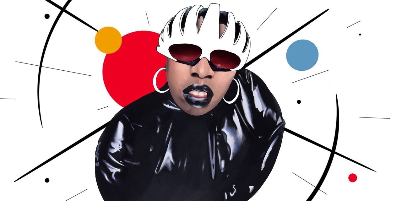 Missy Elliott in her iconic look from her 1997 music video for "The Rain (Supa Dupa Fly)."