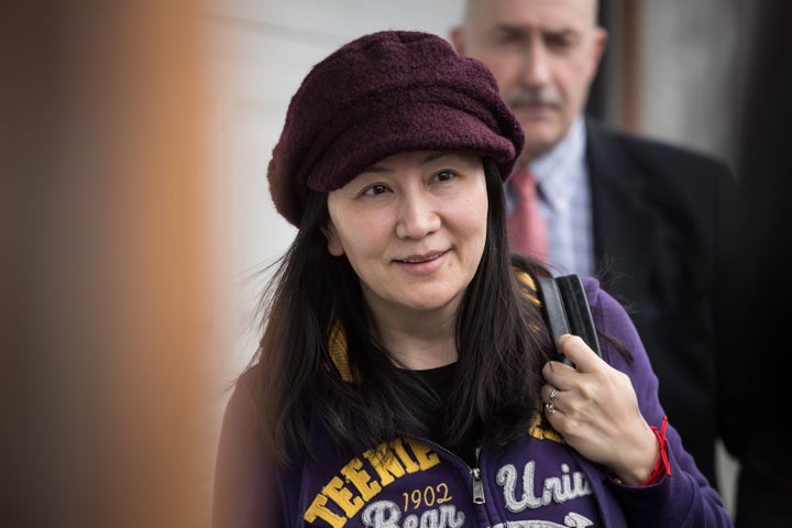 Huawei chief financial officer Meng Wanzhou at her home after a court appearance in Vancouver, on Mar. 6, 2019.