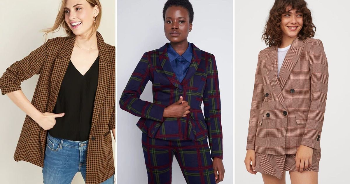 15 Stylish Plaid Blazers For Women You'll Want To Layer Up This Fall ...