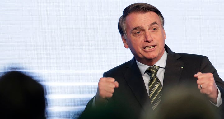 President Jair Bolsonaro during a speech this week in Brasilia.