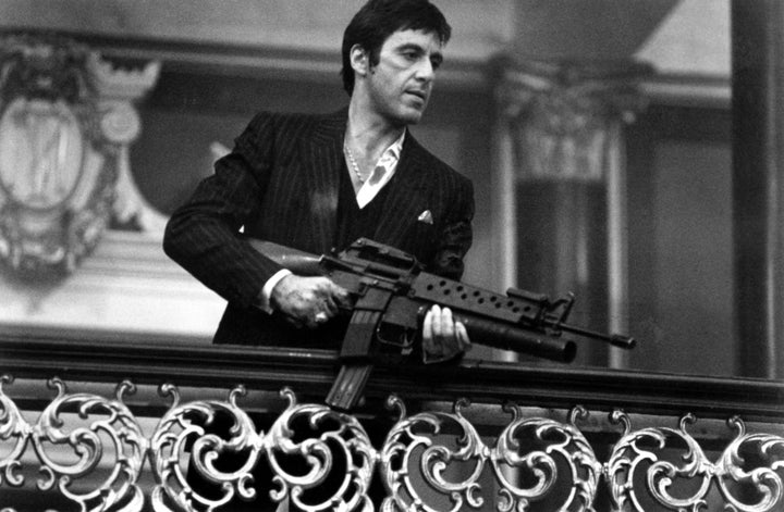 1983: Actor Al Pacino stars in 'Scarface'. Photo by Michael Ochs Archives/Getty Images