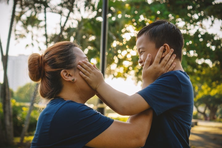 Mother and son happy loving relationship lifestyles concept.