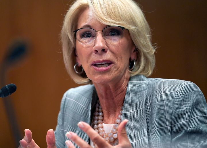 Education Secretary Betsy DeVos "took immediate action" after the damage was reported, her spokesperson said.