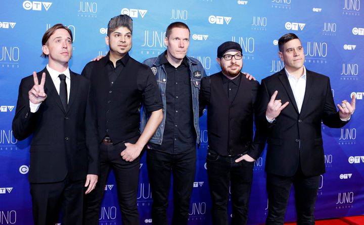 Billy Talent arrives on the red carpet for the 2017 Juno Awards in Ottawa on April 2, 2017.