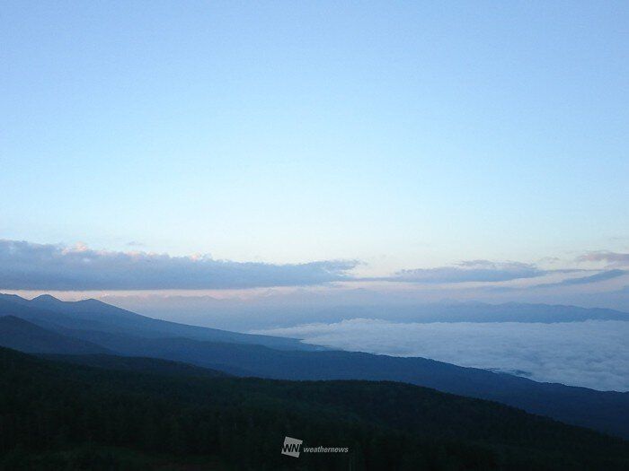 長野県茅野市から見た“雲海”（26日6時前）