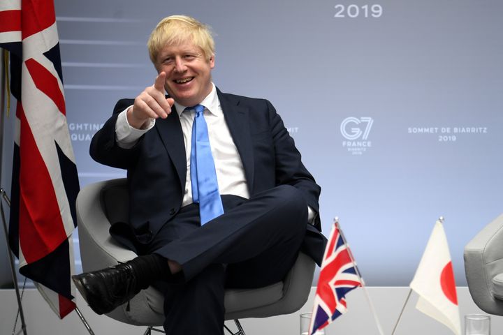 Prime Minister Boris Johnson during the G7 summit in Biarritz, France.