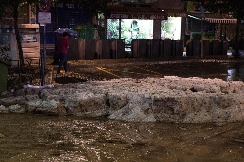 Απίστευτο χαλάζι στην περιοχή Αργκάντα ντελ Ρέι, νοτιοανατολικά της Μαδρίτης.