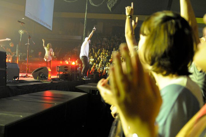 Hillsong United performs at Allen Arena, Lipscomb University on August 18, 2011 in Nashville, Tennessee.